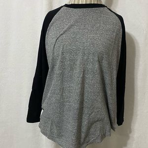 Black & Grey Baseball Tee